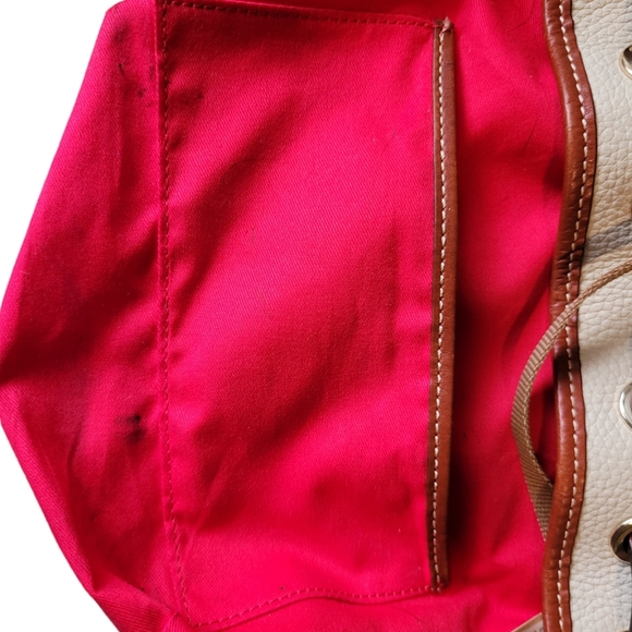 Dooney & Bourke Pebble Grain  Drawstring Shoulder Bag - Bone - Picture 7 of 13